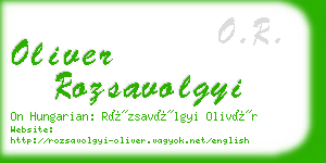 oliver rozsavolgyi business card