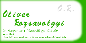 oliver rozsavolgyi business card
